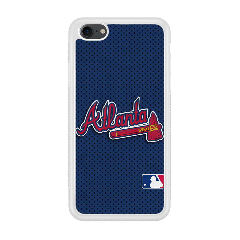 Baseball Atlanta Braves MLB 002 iPhone 7 Case-Phone Case-Rubber White (2D Case)-Altracase
