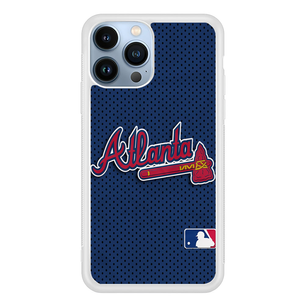Baseball Atlanta Braves MLB 002 iPhone 15 Pro Case-Phone Case-Rubber White (2D Case)-Altracase