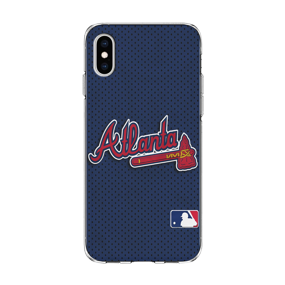 Baseball Atlanta Braves MLB 002 iPhone Xs Max Case-Phone Case-Clear Soft Case-Altracase