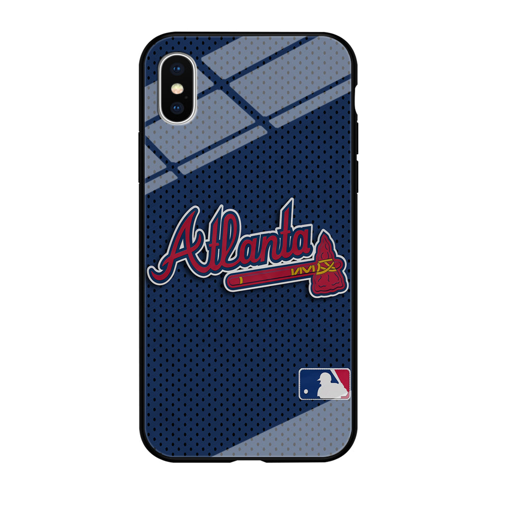 Baseball Atlanta Braves MLB 002 iPhone Xs Max Case-Phone Case-Tempered Glass Case-Altracase