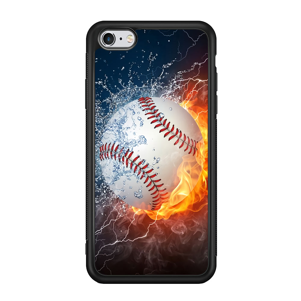 Baseball Ball Cool Art iPhone 6 Plus | 6s Plus Case-Phone Case-Rubber Black (2D Case)-Altracase