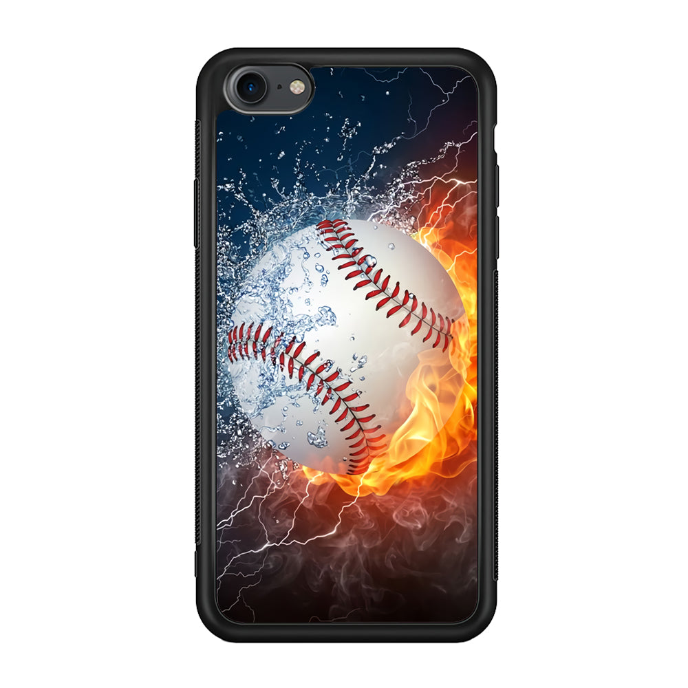 Baseball Ball Cool Art iPhone 7 Case-Phone Case-Rubber Black (2D Case)-Altracase
