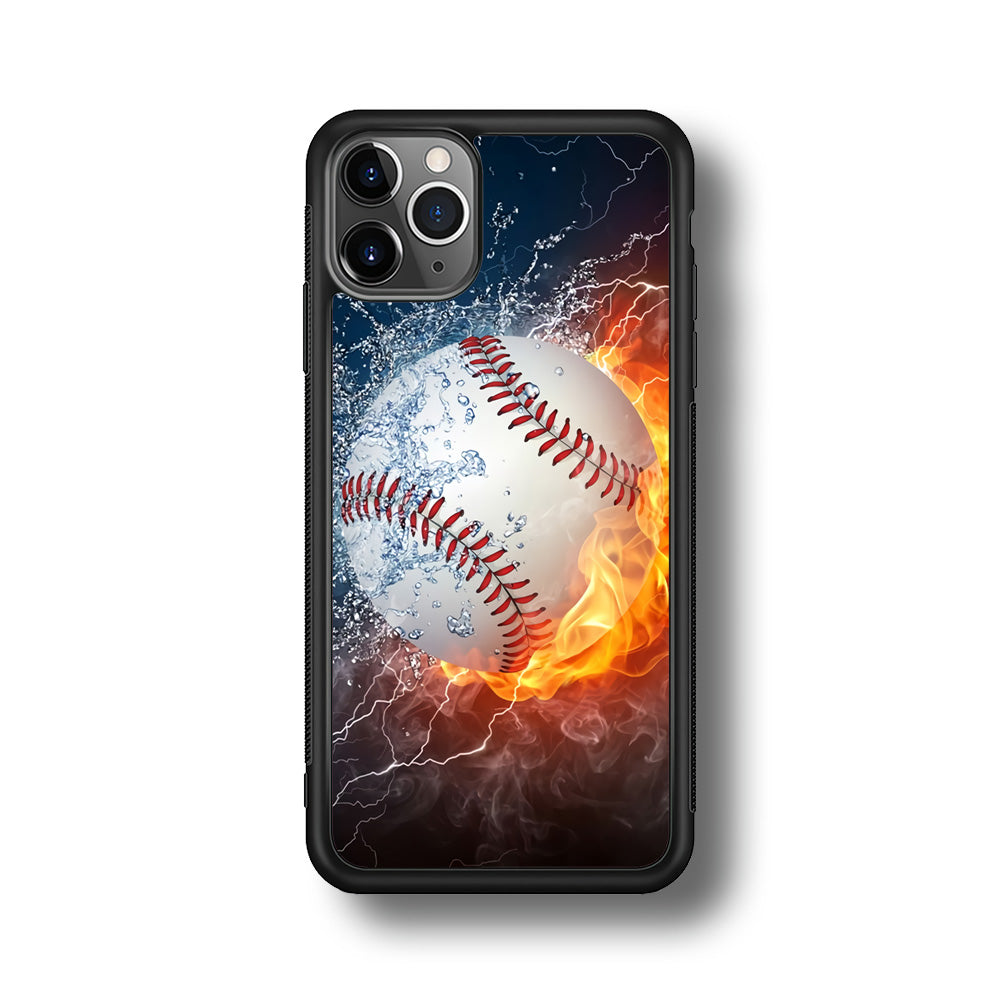 Baseball Ball Cool Art iPhone 11 Pro Case-Phone Case-Rubber Black (2D Case)-Altracase