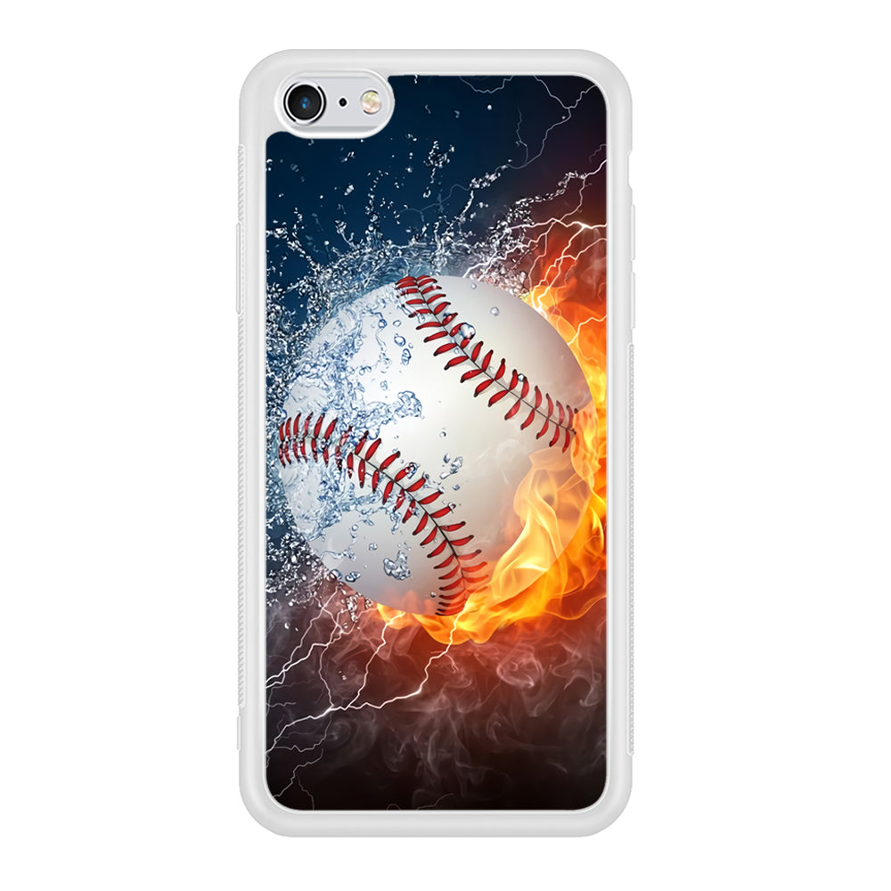 Baseball Ball Cool Art iPhone 6 Plus | 6s Plus Case-Phone Case-Rubber White (2D Case)-Altracase
