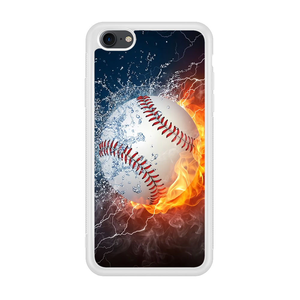 Baseball Ball Cool Art iPhone 7 Case-Phone Case-Rubber White (2D Case)-Altracase