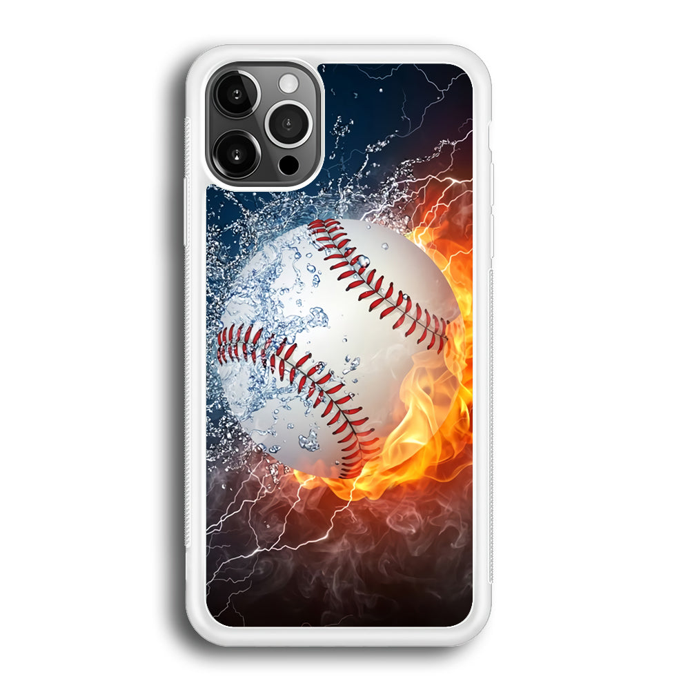 Baseball Ball Cool Art iPhone 12 Pro Case-Phone Case-Rubber White (2D Case)-Altracase