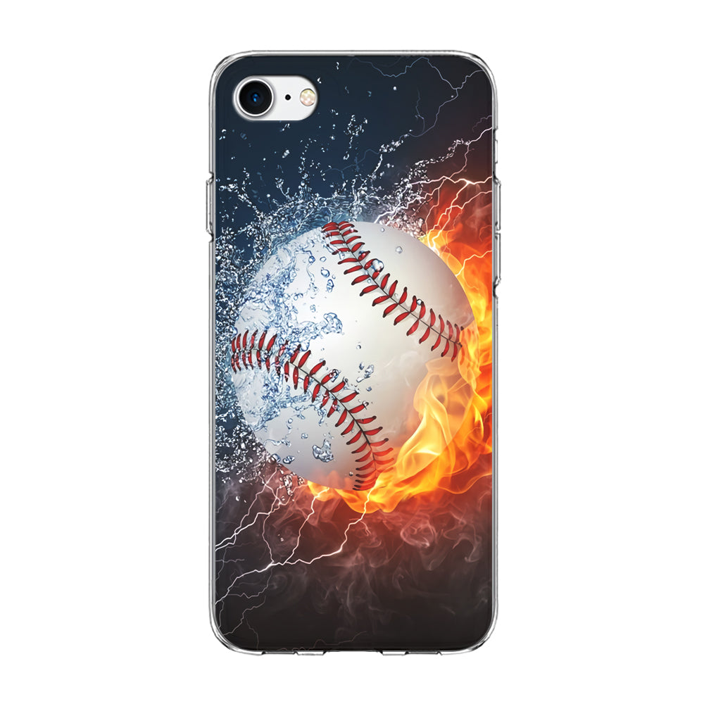 Baseball Ball Cool Art iPhone 8 Case-Phone Case-Clear Soft Case-Altracase
