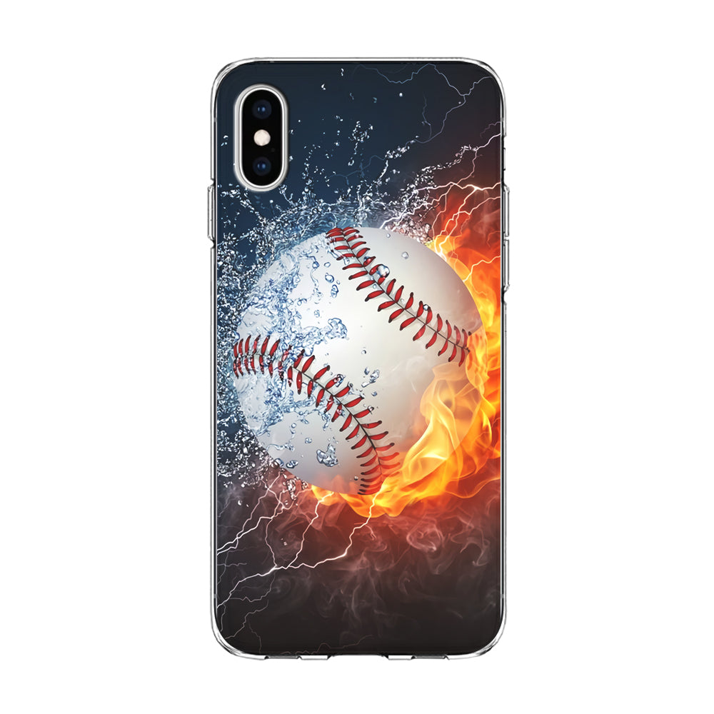 Baseball Ball Cool Art iPhone Xs Case-Phone Case-Clear Soft Case-Altracase