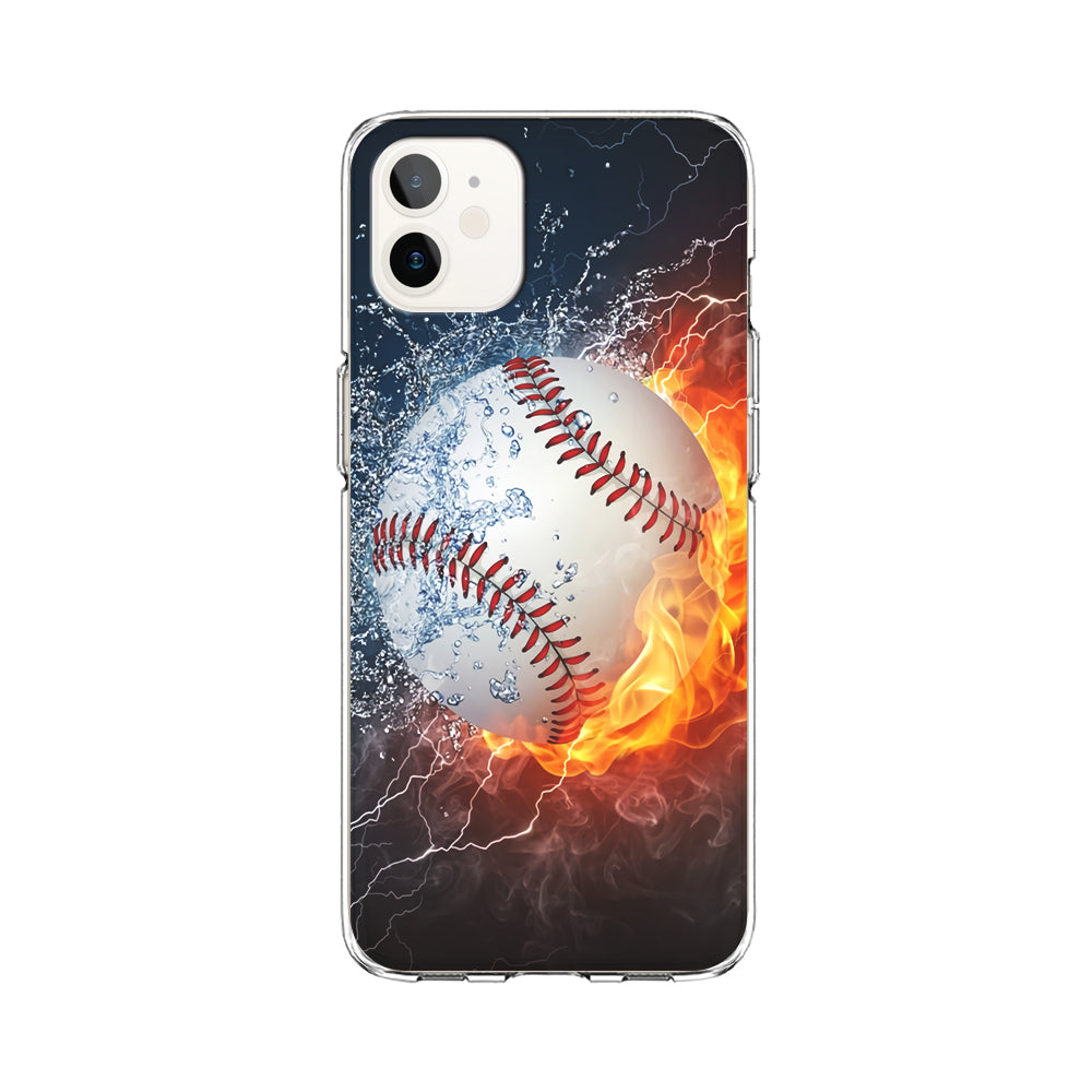 Baseball Ball Cool Art iPhone 12 Case-Phone Case-Clear Soft Case-Altracase
