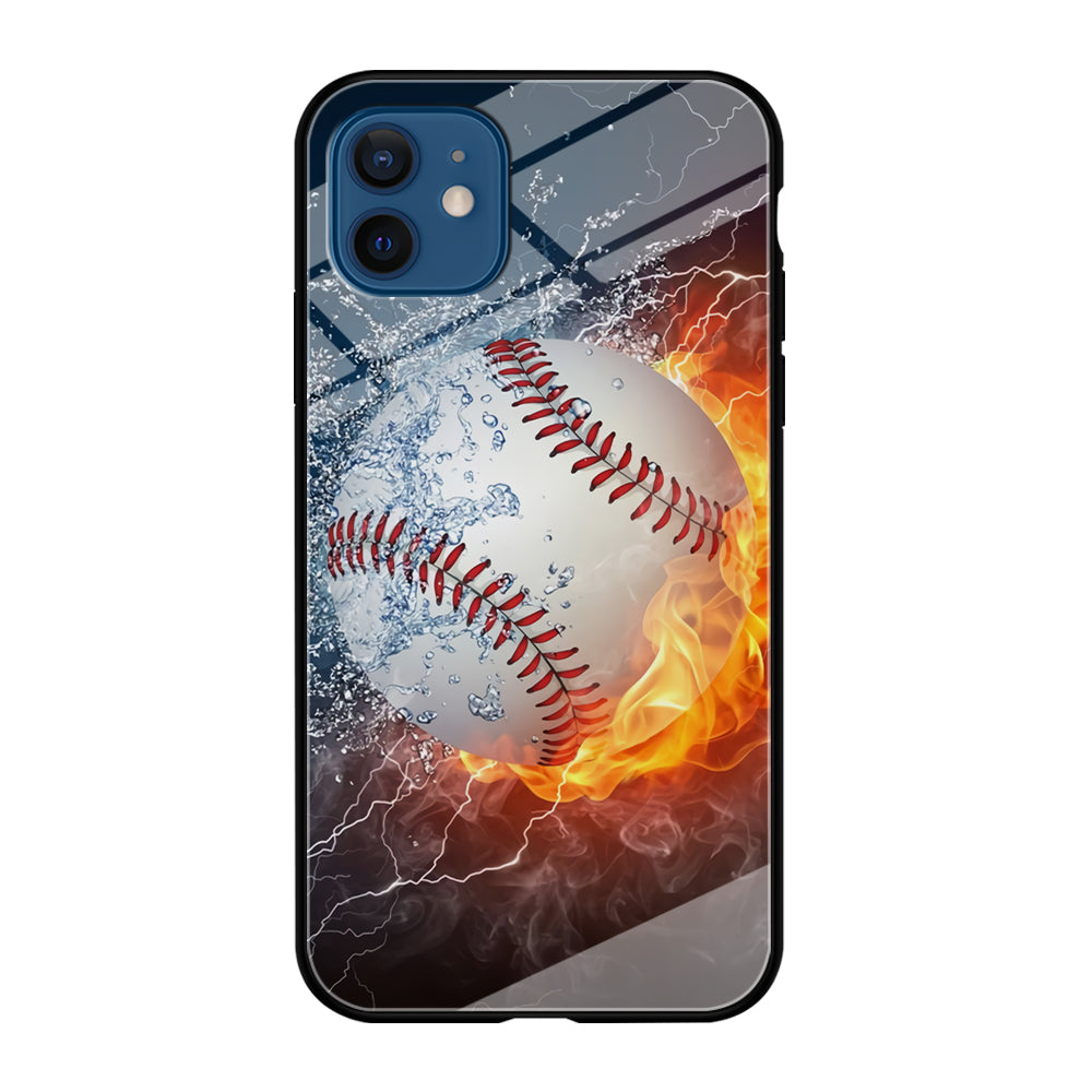 Baseball Ball Cool Art iPhone 12 Mini Case-Phone Case-Tempered Glass Case-Altracase