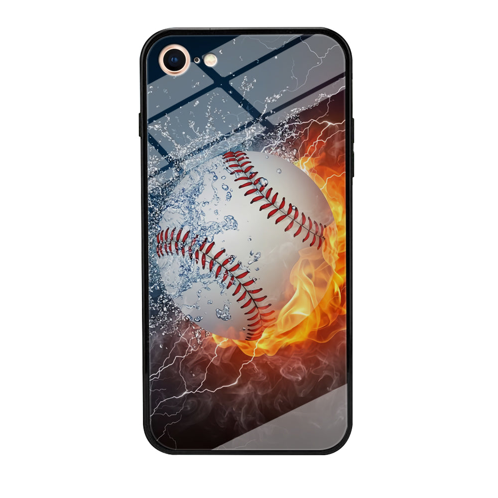 Baseball Ball Cool Art iPhone SE 2020 Case-Phone Case-Tempered Glass Case-Altracase