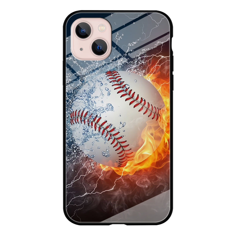 Baseball Ball Cool Art iPhone 13 Mini Case-Phone Case-Tempered Glass Case-Altracase