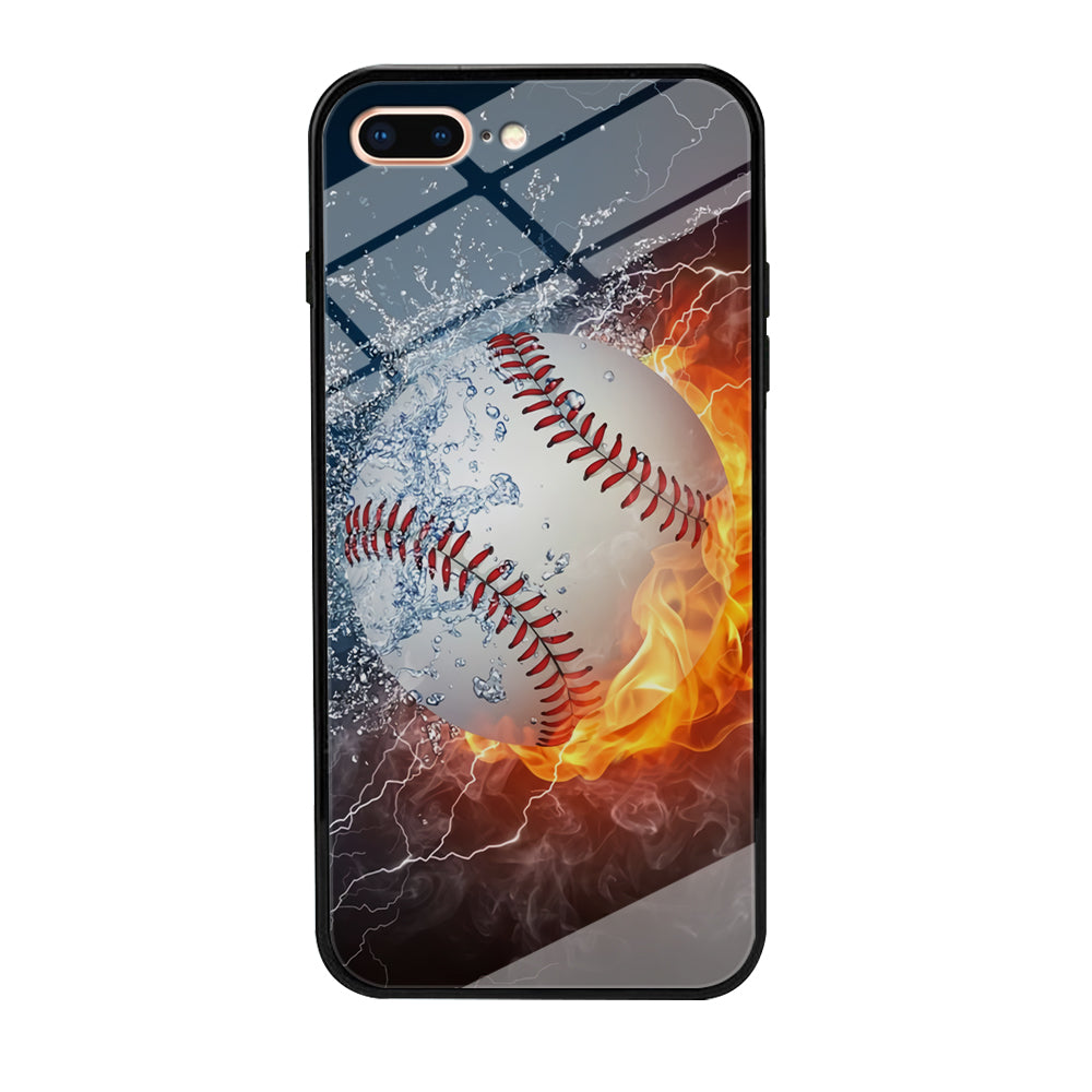 Baseball Ball Cool Art iPhone 8 Plus Case-Phone Case-Tempered Glass Case-Altracase