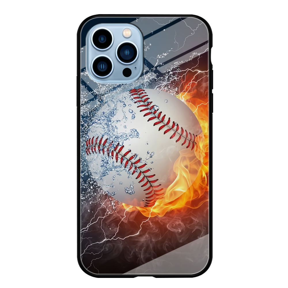 Baseball Ball Cool Art iPhone 15 Pro Case-Phone Case-Tempered Glass Case-Altracase