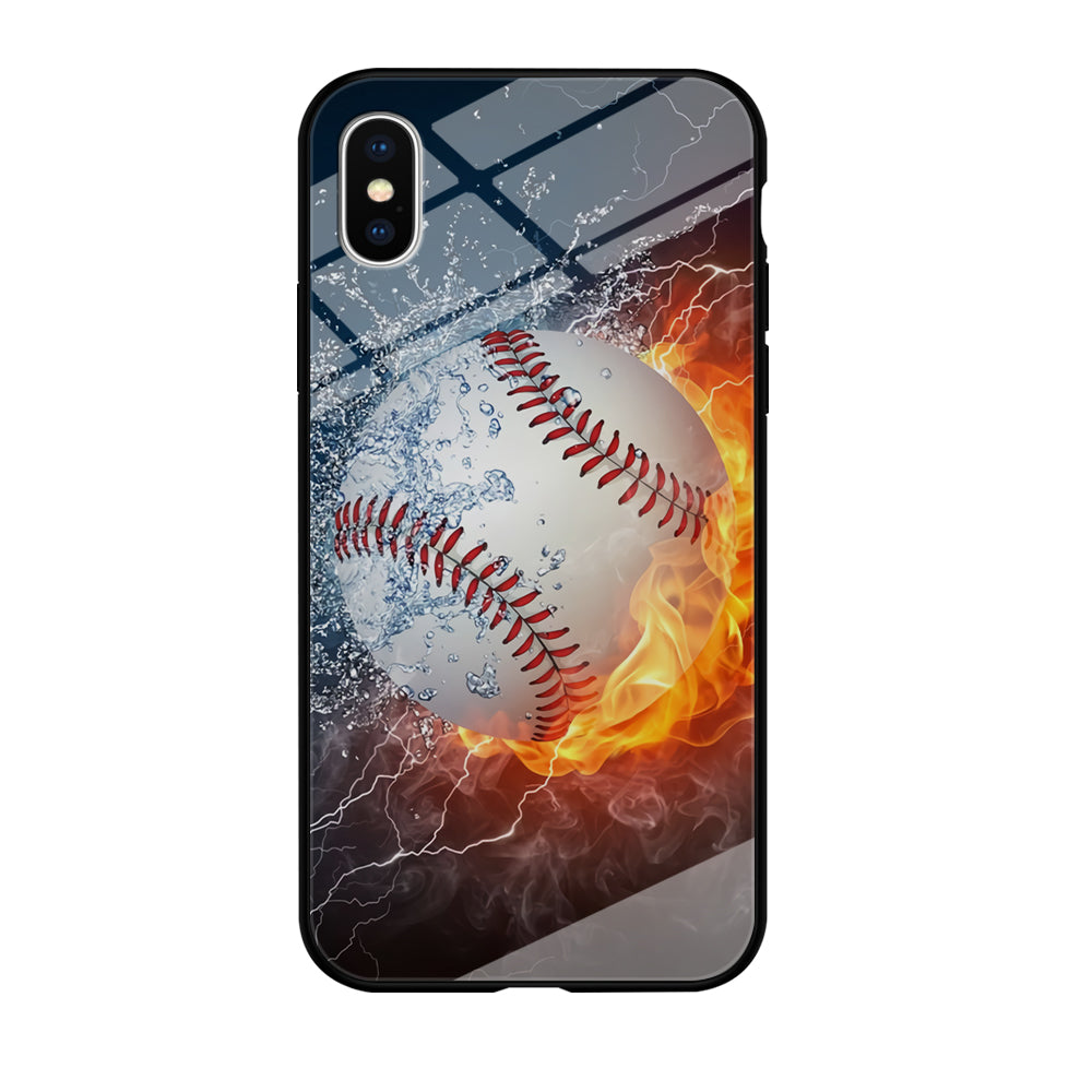 Baseball Ball Cool Art iPhone Xs Max Case-Phone Case-Tempered Glass Case-Altracase