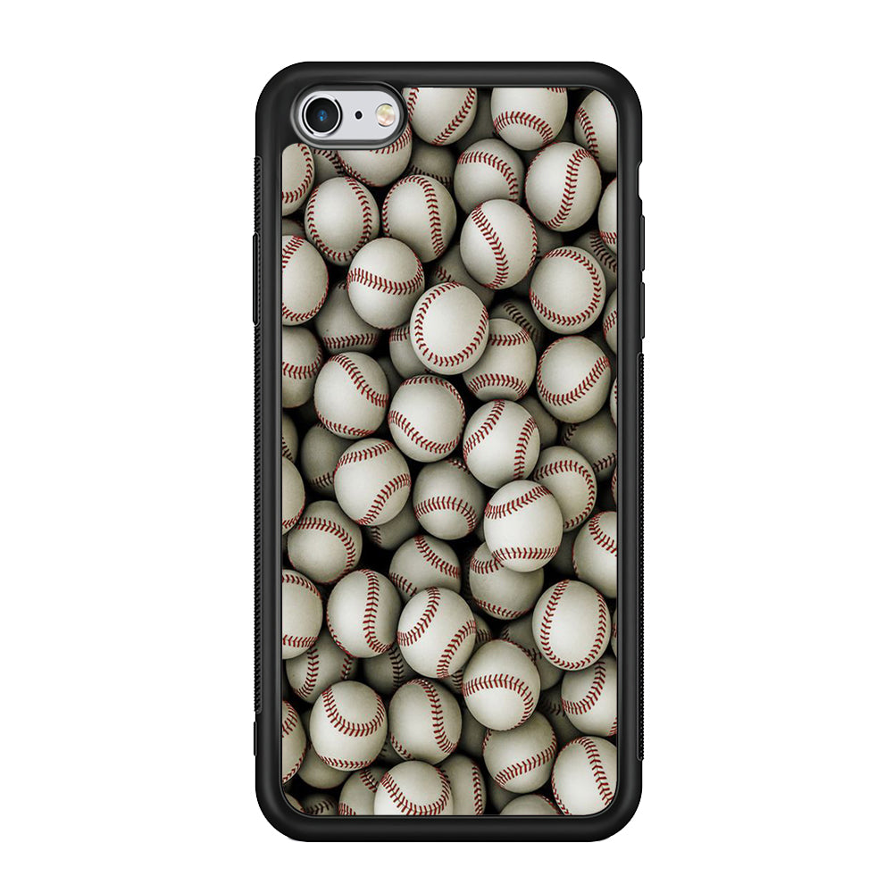 Baseball Ball Pattern iPhone 6 Plus | 6s Plus Case-Phone Case-Rubber Black (2D Case)-Altracase
