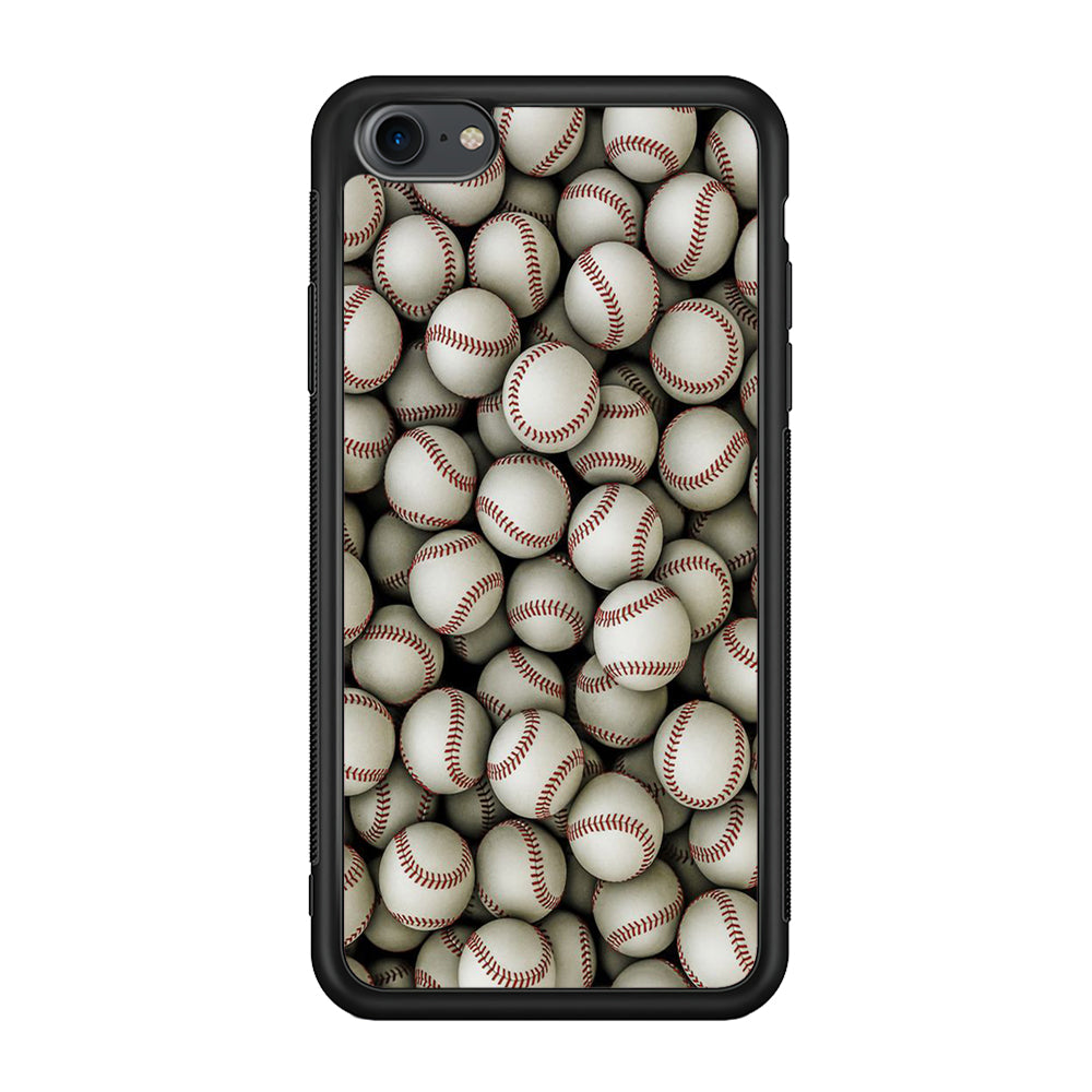 Baseball Ball Pattern iPhone 7 Case-Phone Case-Rubber Black (2D Case)-Altracase