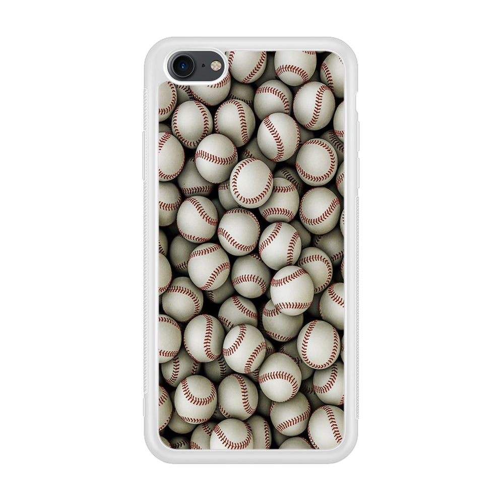 Baseball Ball Pattern iPhone 7 Case-Phone Case-Rubber White (2D Case)-Altracase