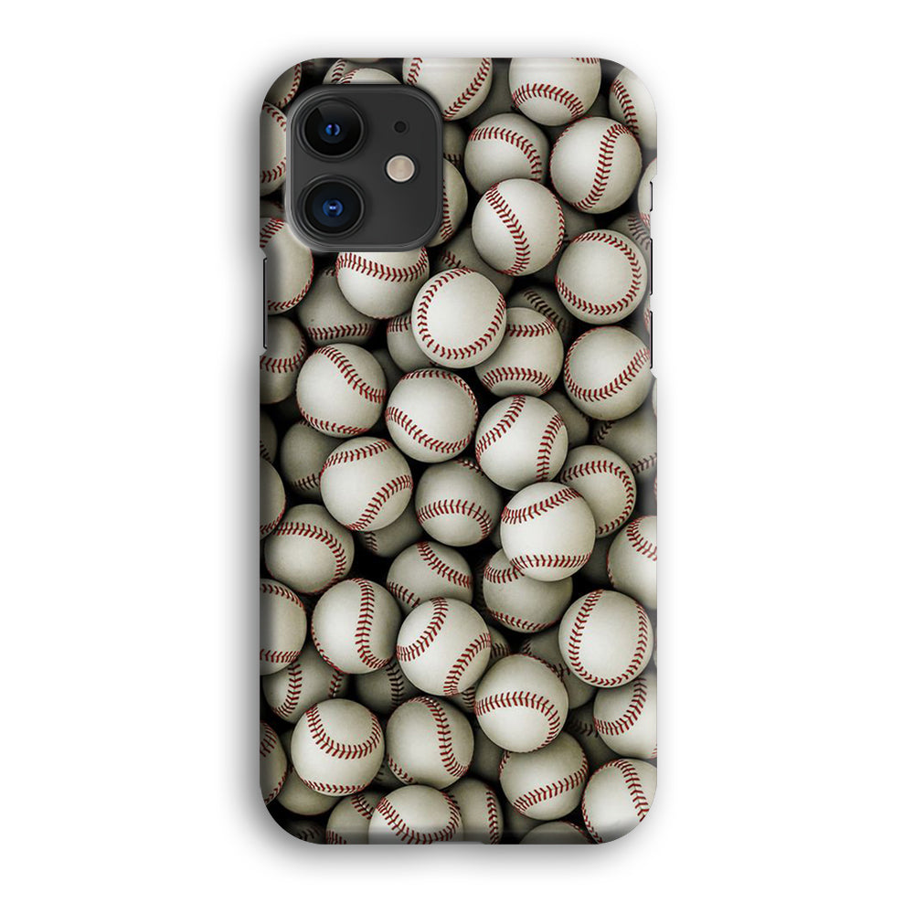 Baseball Ball Pattern iPhone 12 Case-Phone Case-3D Case-Altracase