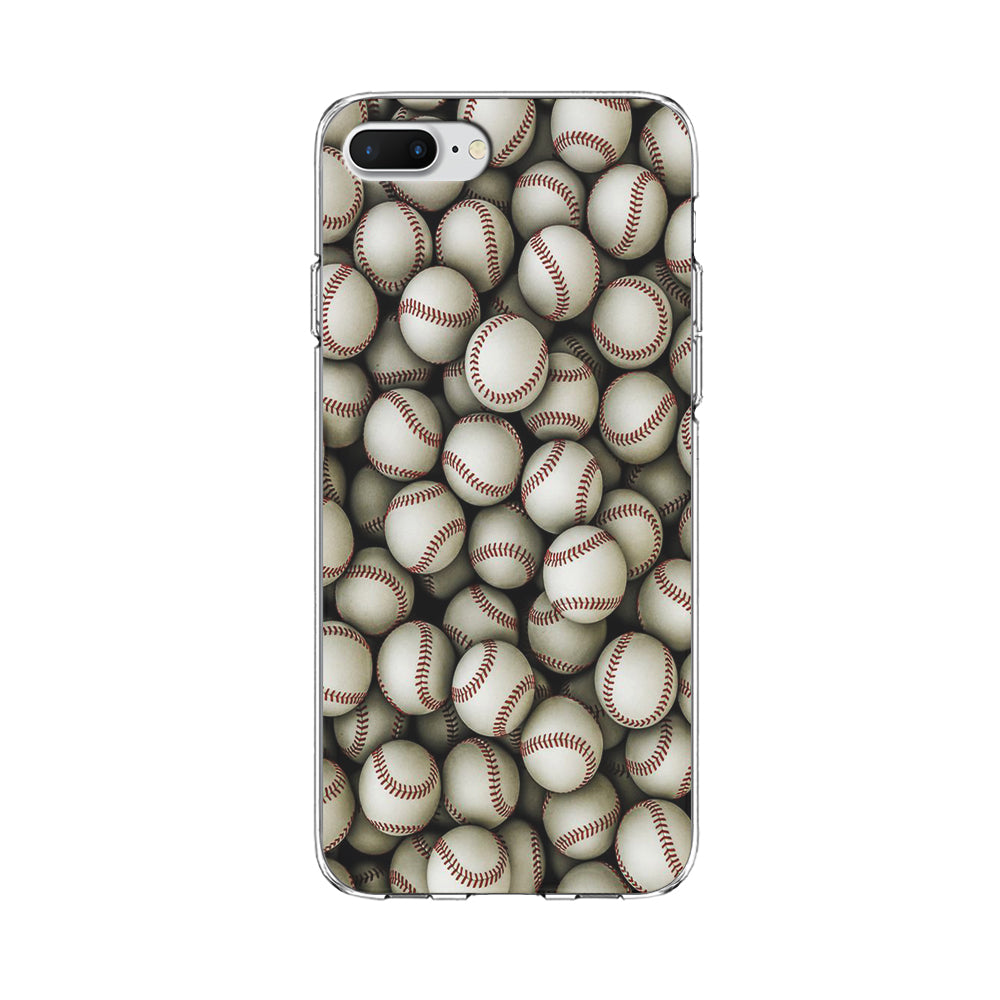 Baseball Ball Pattern iPhone 8 Plus Case-Phone Case-Clear Soft Case-Altracase