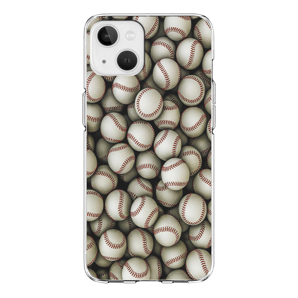 Baseball Ball Pattern iPhone 13 Mini Case-Phone Case-Clear Soft Case-Altracase