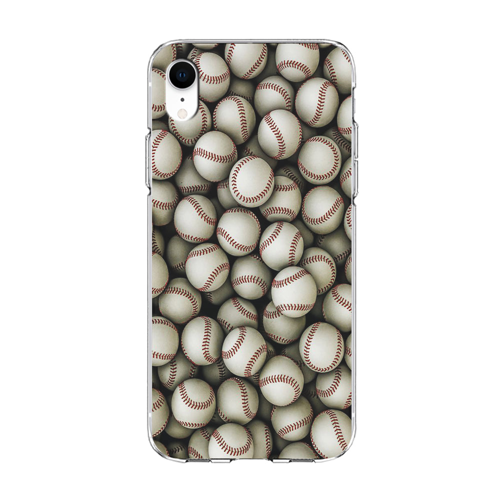 Baseball Ball Pattern iPhone XR Case-Phone Case-Clear Soft Case-Altracase