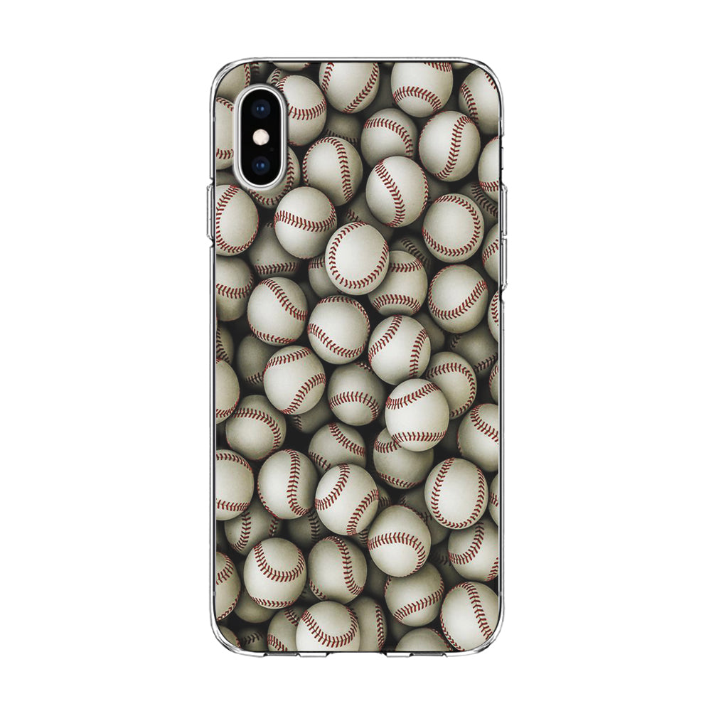 Baseball Ball Pattern iPhone X Case-Phone Case-Clear Soft Case-Altracase