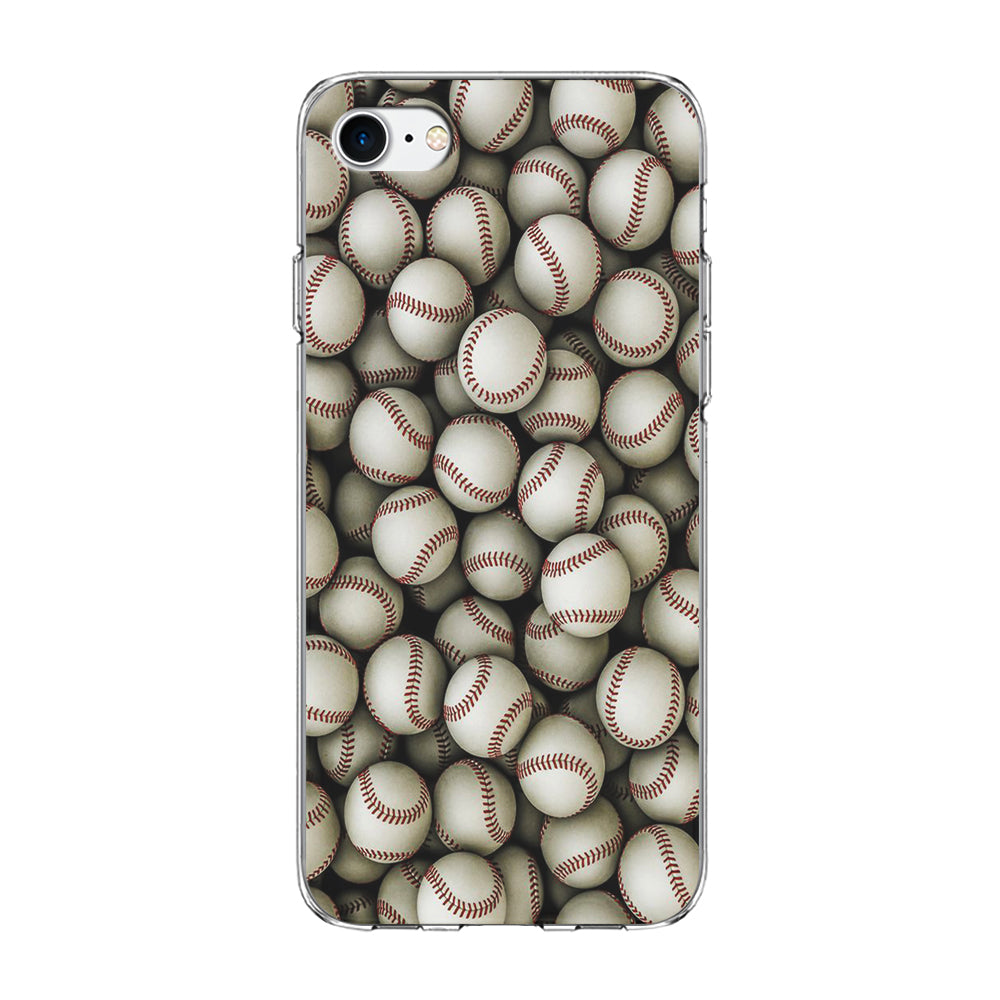 Baseball Ball Pattern iPhone 8 Case-Phone Case-Clear Soft Case-Altracase