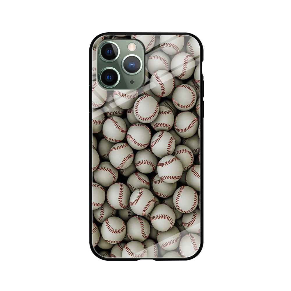 Baseball Ball Pattern iPhone 11 Pro Max Case-Phone Case-Tempered Glass Case-Altracase