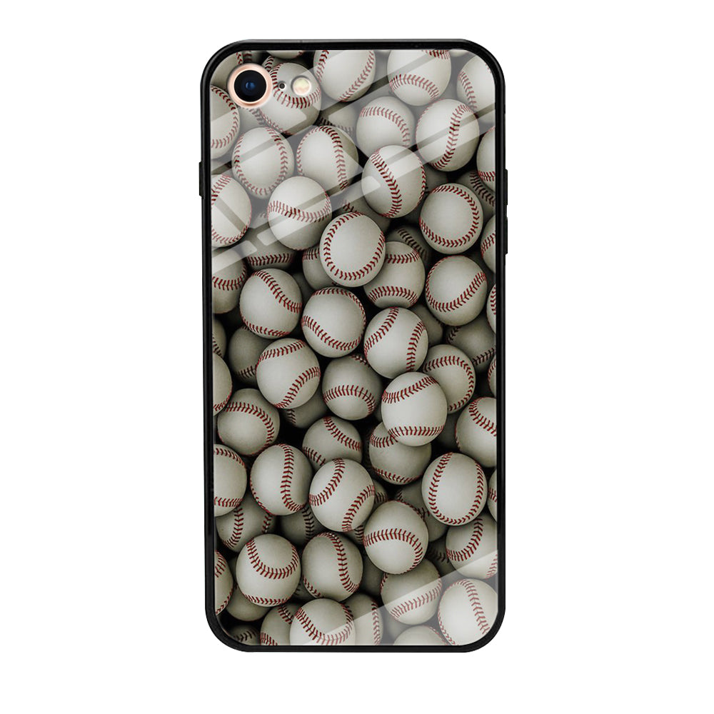 Baseball Ball Pattern iPhone SE 3 2022 Case-Phone Case-Tempered Glass Case-Altracase