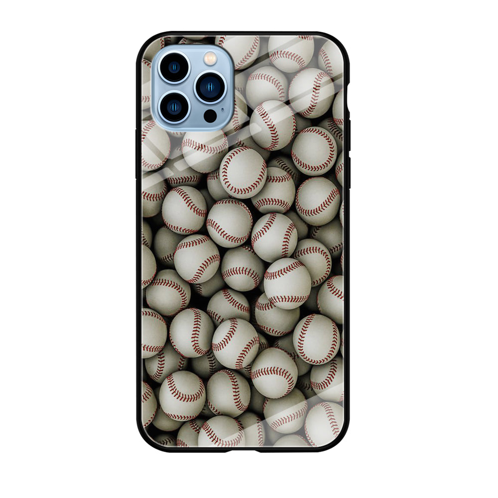 Baseball Ball Pattern iPhone 12 Pro Max Case-Phone Case-Tempered Glass Case-Altracase