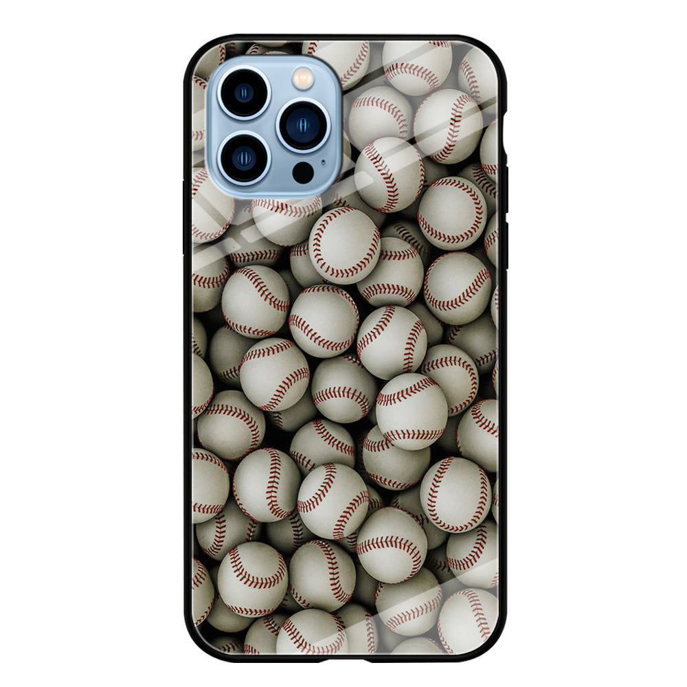 Baseball Ball Pattern iPhone 15 Pro Max Case-Phone Case-Tempered Glass Case-Altracase