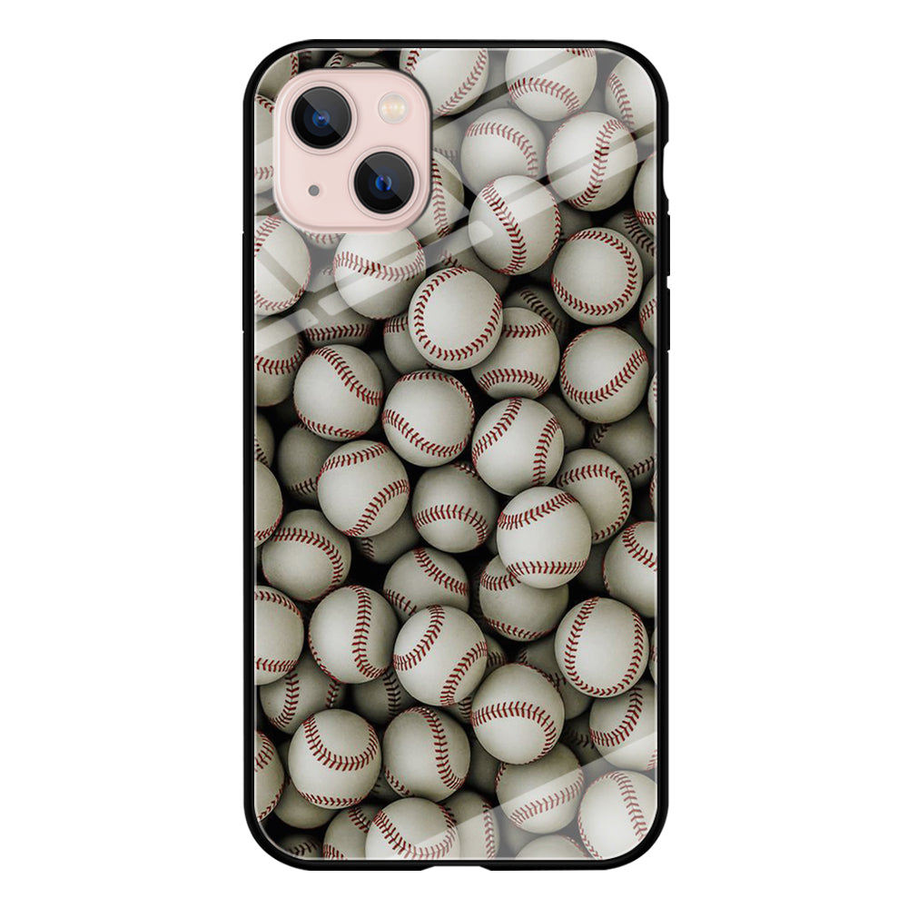 Baseball Ball Pattern iPhone 13 Mini Case-Phone Case-Tempered Glass Case-Altracase