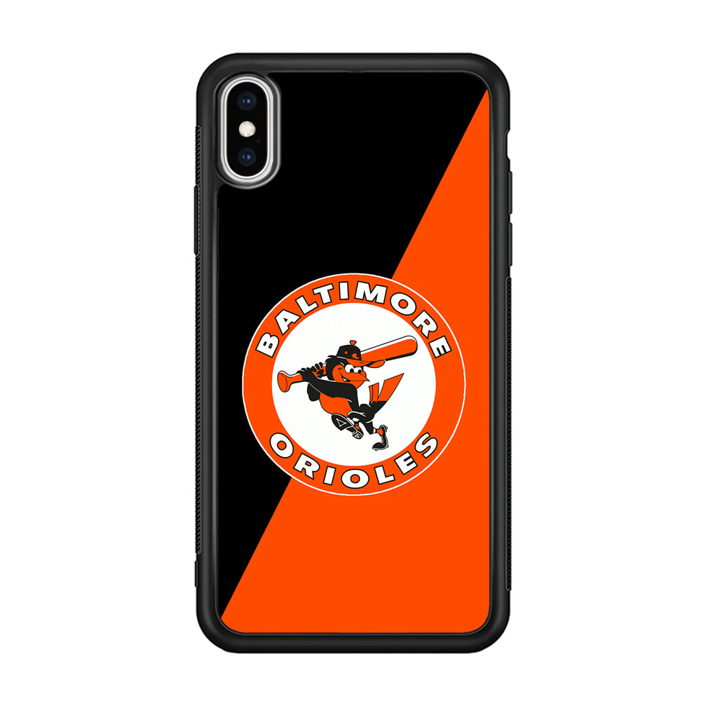 Baseball Baltimore Orioles MLB 001 iPhone Xs Max Case-Phone Case-Rubber Black (2D Case)-Altracase