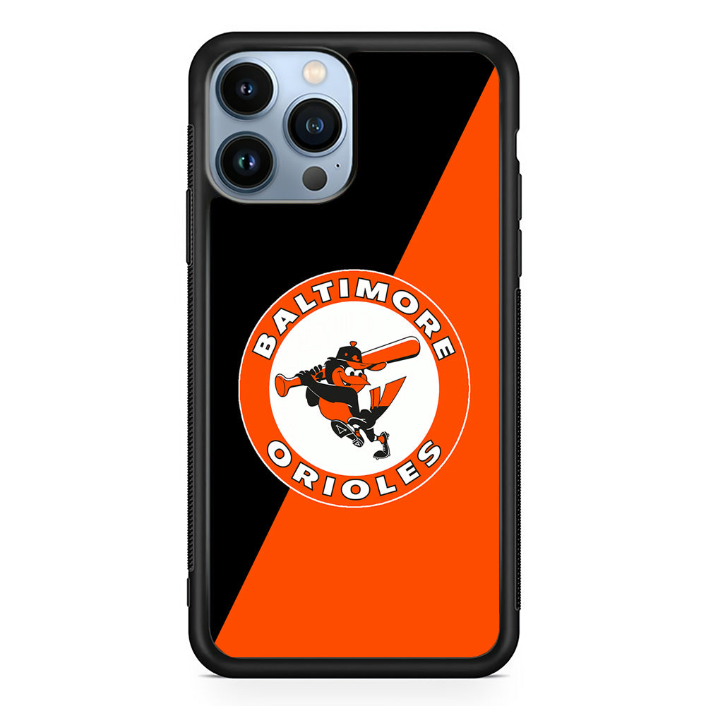 Baseball Baltimore Orioles MLB 001 iPhone 15 Pro Case-Phone Case-Rubber Black (2D Case)-Altracase