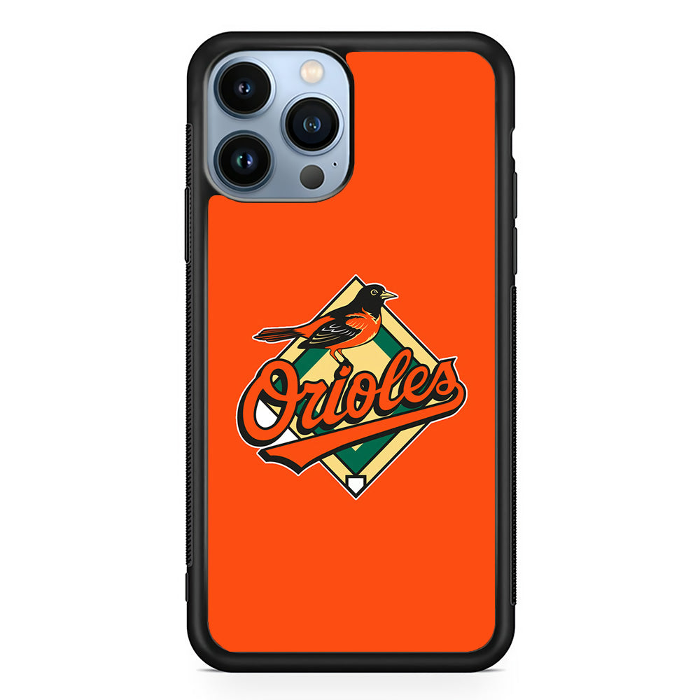 Baseball Baltimore Orioles MLB 002 iPhone 15 Pro Case-Phone Case-Rubber Black (2D Case)-Altracase