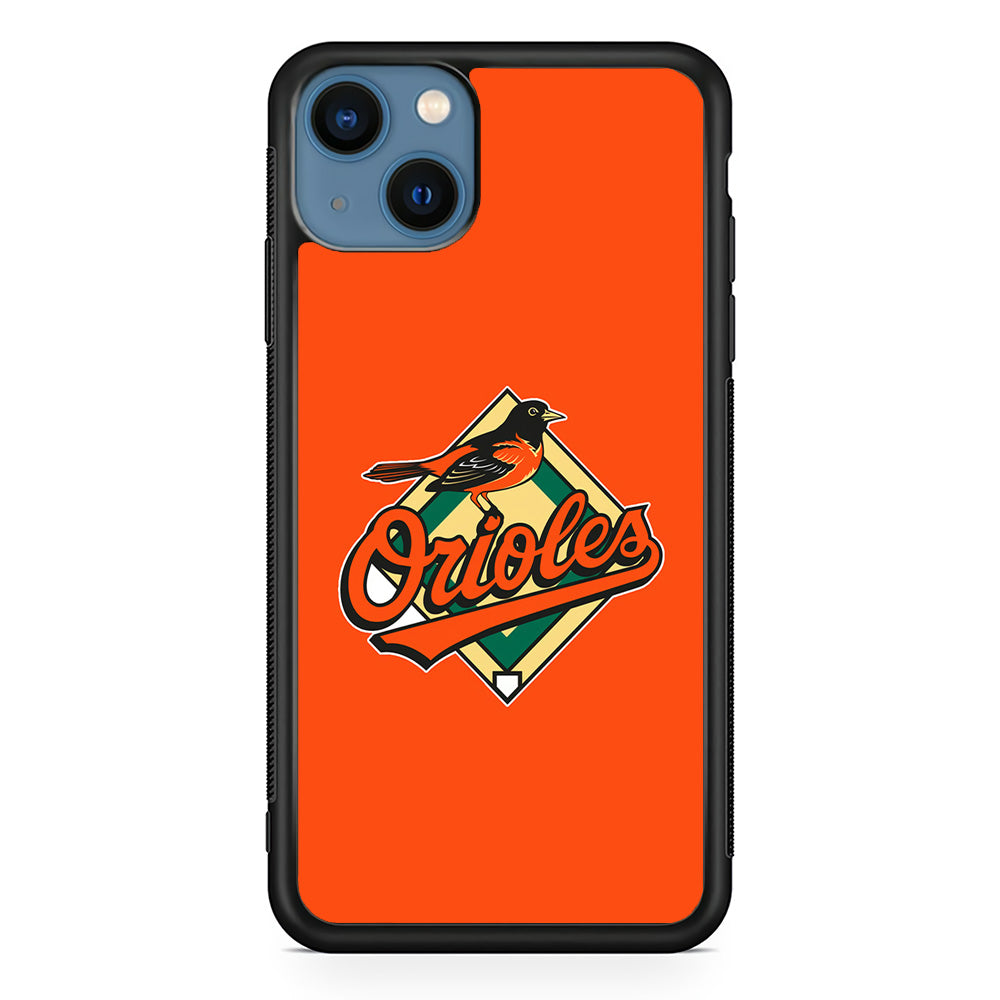 Baseball Baltimore Orioles MLB 002 iPhone 15 Case-Phone Case-Rubber Black (2D Case)-Altracase
