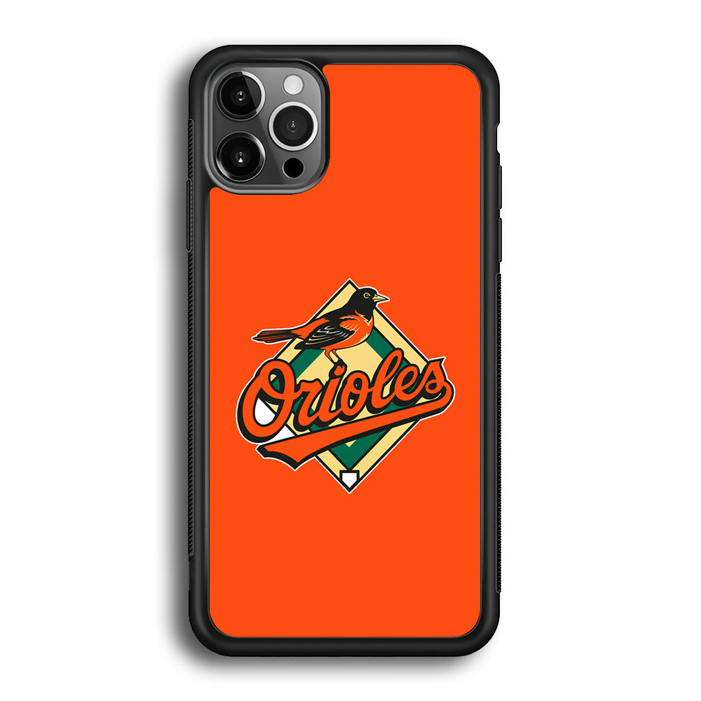 Baseball Baltimore Orioles MLB 002 iPhone 12 Pro Case-Phone Case-Rubber Black (2D Case)-Altracase