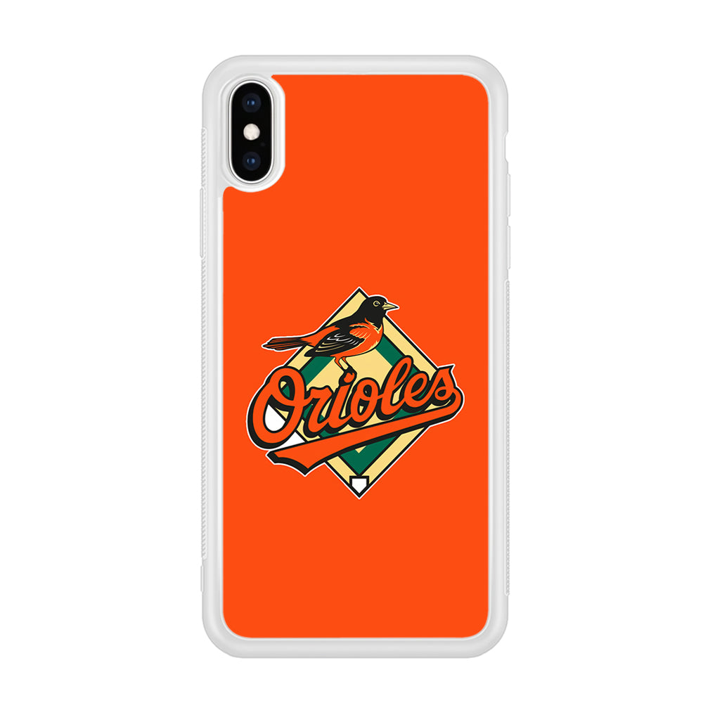 Baseball Baltimore Orioles MLB 002 iPhone Xs Max Case-Phone Case-Rubber White (2D Case)-Altracase