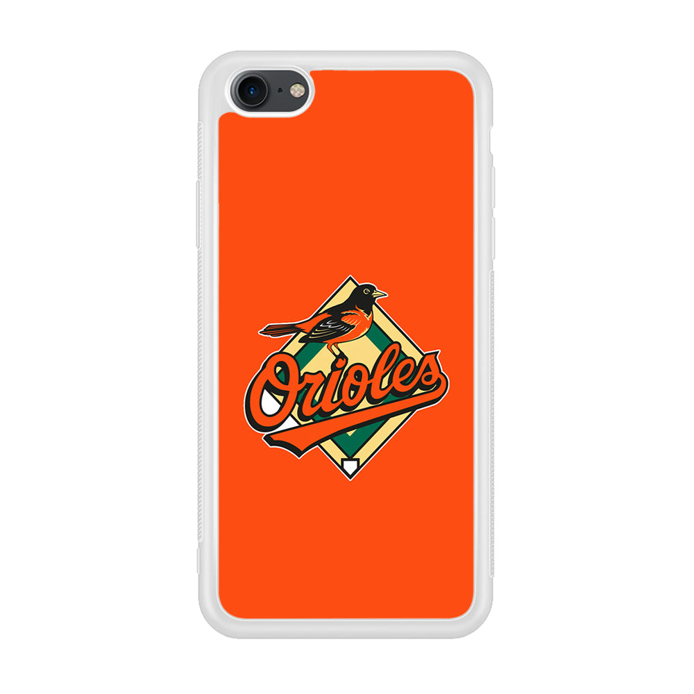 Baseball Baltimore Orioles MLB 002 iPhone 7 Case-Phone Case-Rubber White (2D Case)-Altracase