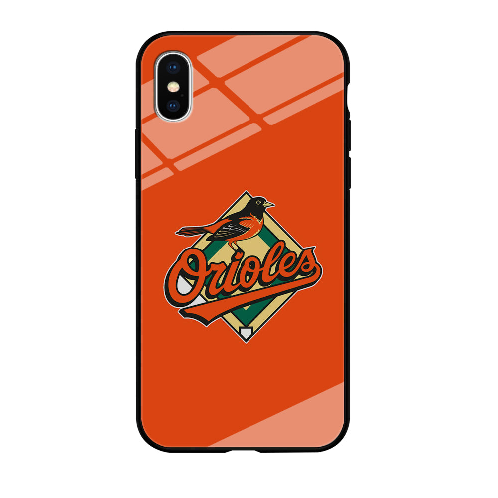 Baseball Baltimore Orioles MLB 002 iPhone Xs Case-Phone Case-Tempered Glass Case-Altracase