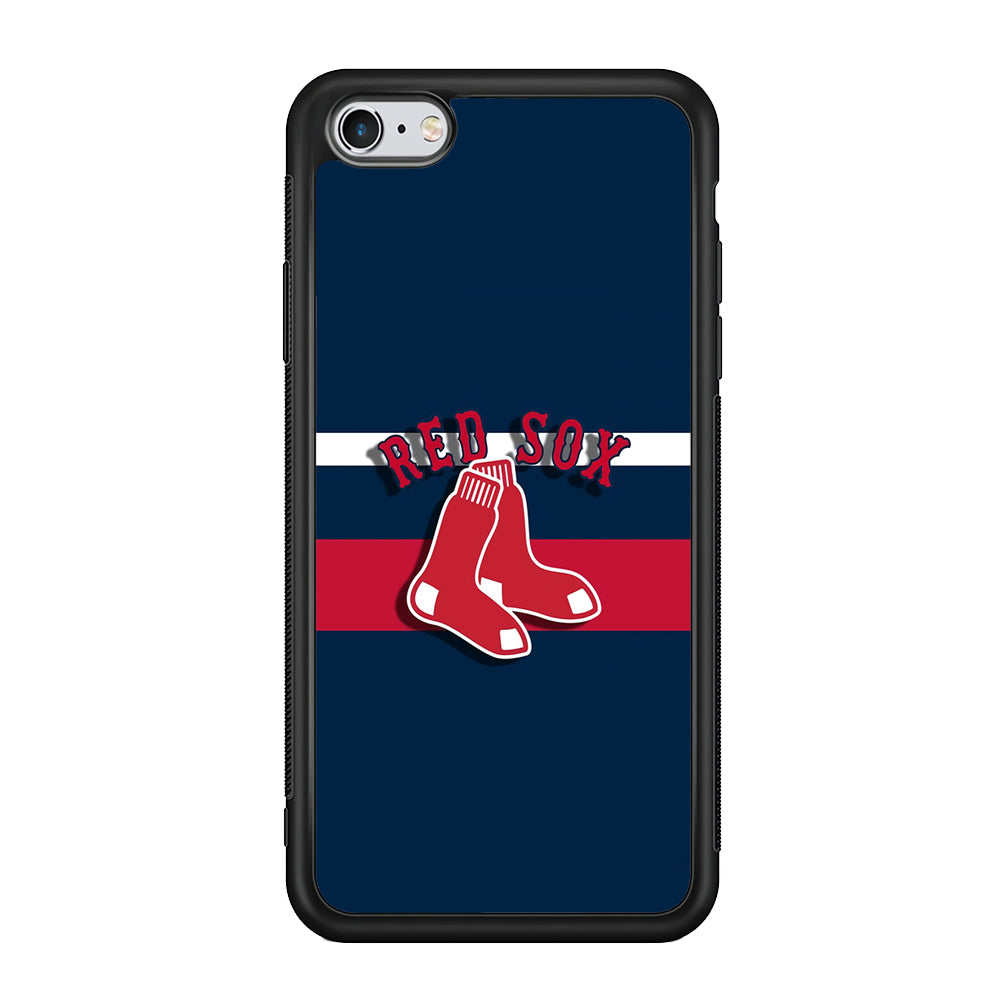 Baseball Boston Red Sox MLB 001 iPhone 6 Plus | 6s Plus Case-Phone Case-Rubber Black (2D Case)-Altracase