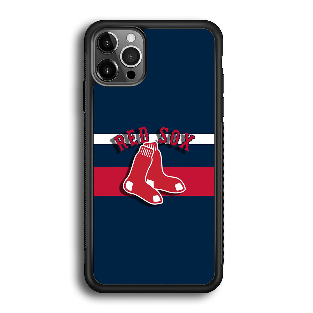 Baseball Boston Red Sox MLB 001 iPhone 12 Pro Case-Phone Case-Rubber Black (2D Case)-Altracase