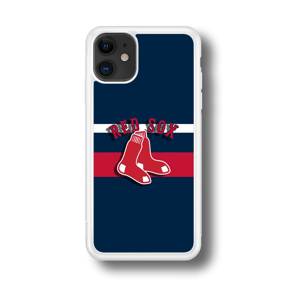 Baseball Boston Red Sox MLB 001 iPhone 11 Case-Phone Case-Rubber White (2D Case)-Altracase