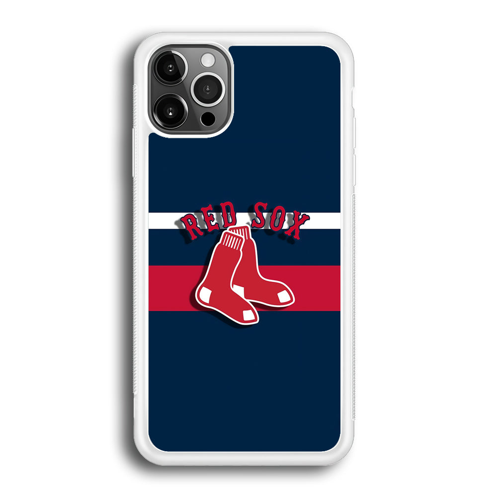 Baseball Boston Red Sox MLB 001 iPhone 12 Pro Case-Phone Case-Rubber White (2D Case)-Altracase
