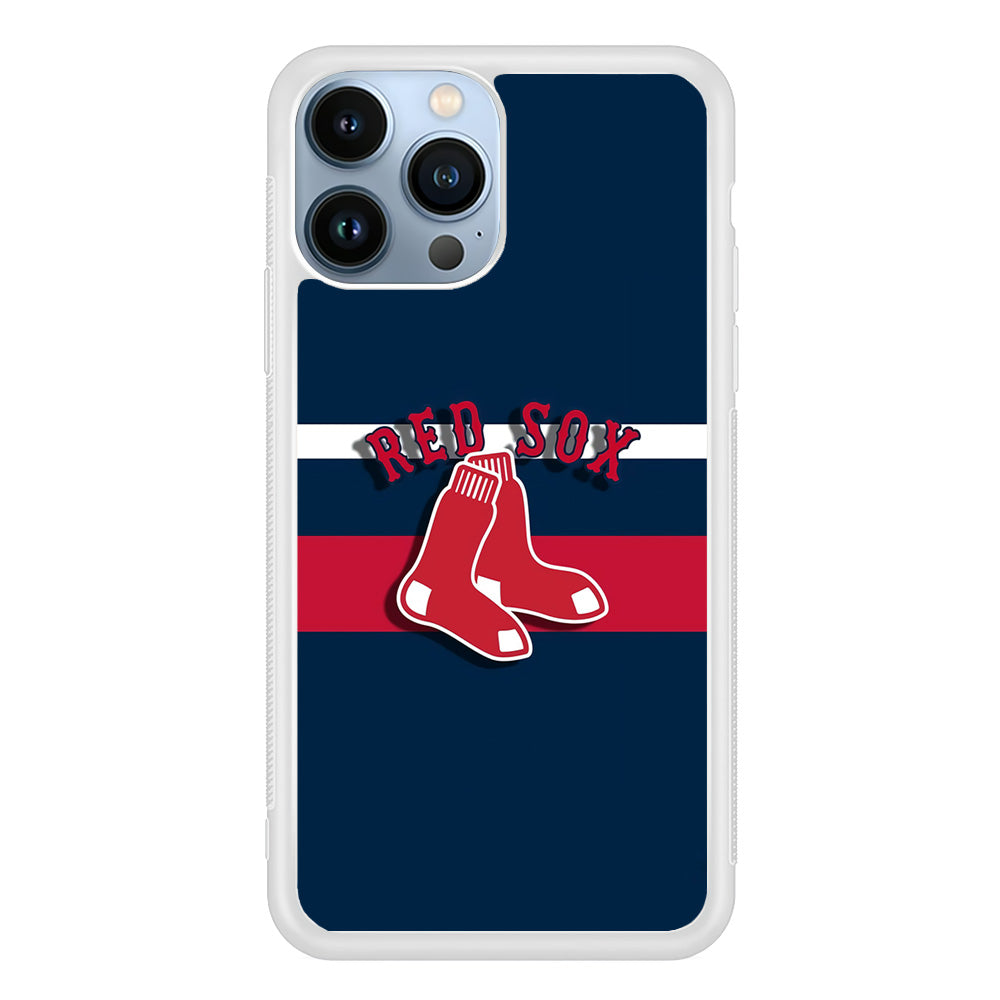 Baseball Boston Red Sox MLB 001 iPhone 15 Pro Case-Phone Case-Rubber White (2D Case)-Altracase