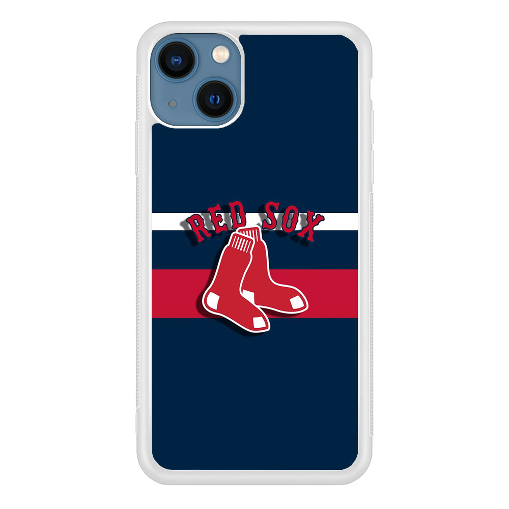 Baseball Boston Red Sox MLB 001 iPhone 13 Case-Phone Case-Rubber White (2D Case)-Altracase