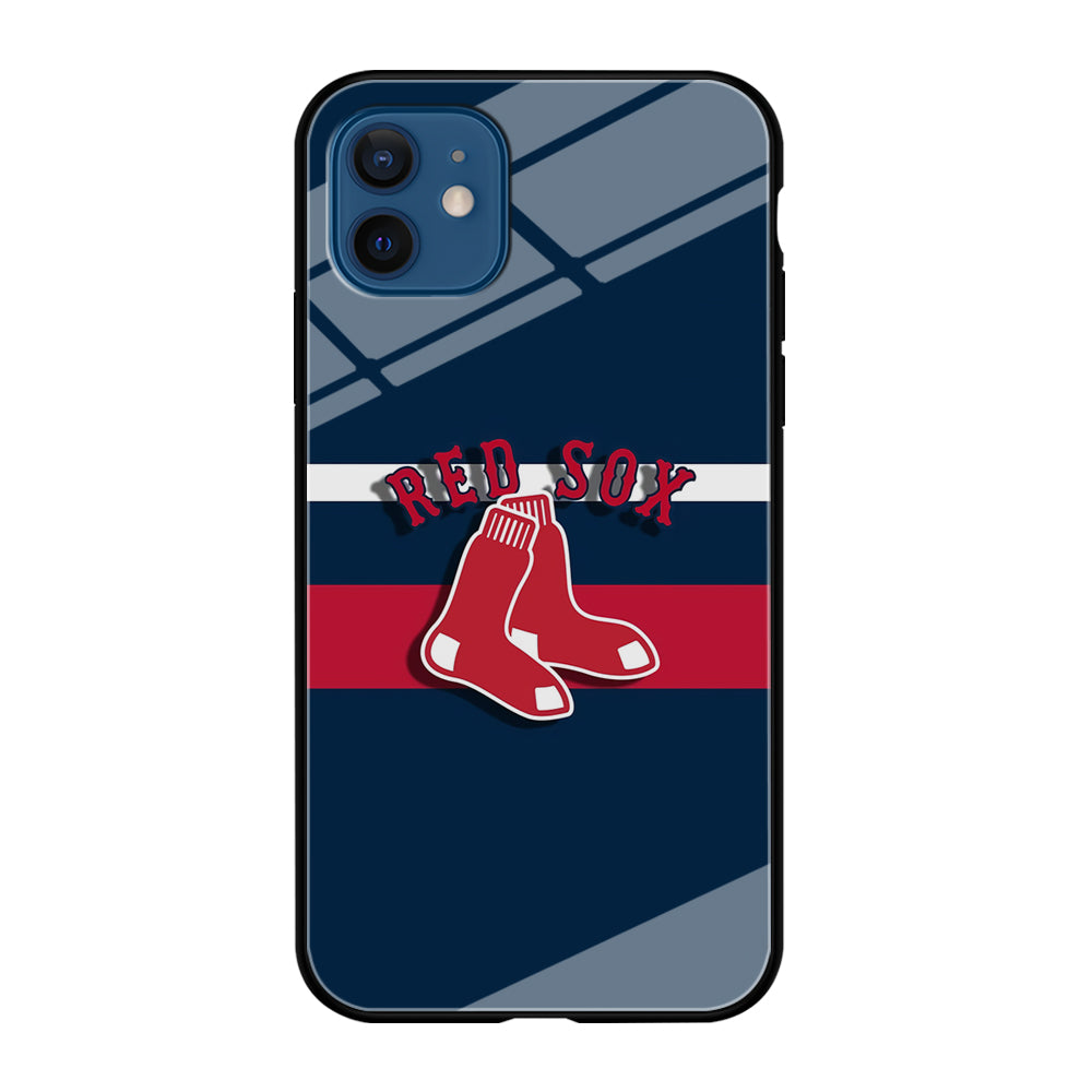 Baseball Boston Red Sox MLB 001 iPhone 12 Case-Phone Case-Tempered Glass Case-Altracase