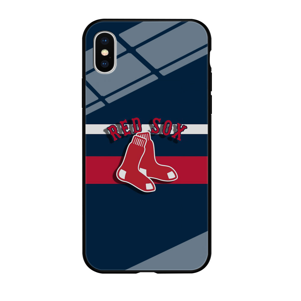 Baseball Boston Red Sox MLB 001 iPhone X Case-Phone Case-Tempered Glass Case-Altracase