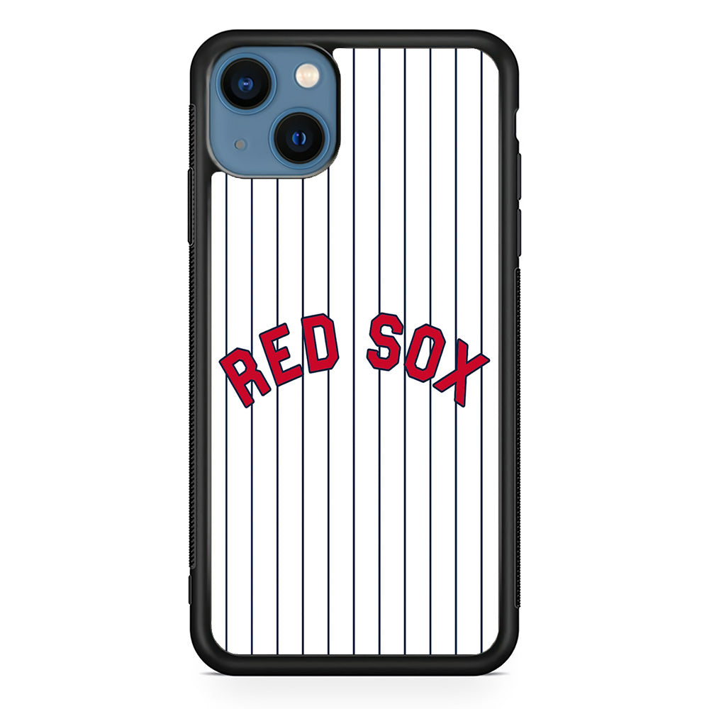 Baseball Boston Red Sox MLB 002 iPhone 13 Case-Phone Case-Rubber Black (2D Case)-Altracase